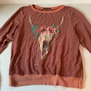 Wildfox desert brown crewneck - Medium